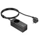 Мережевий подовжувач HOCO NS9 Wisdom 1-position (PD67W/3C1A) desktop socket (EU/GER) Black