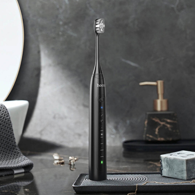 Електрична зубна щітка HOCO HP60 1200 mAh. IPX7, Wave electric toothbrush Black