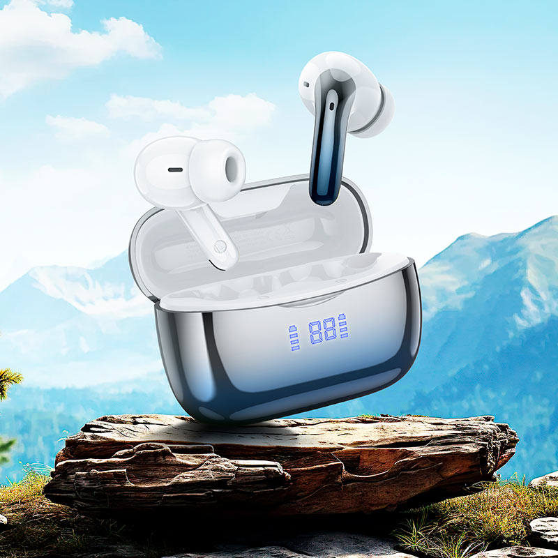 Бездротові навушники HOCO EQ16 Shine true wireless ANC+ENC Noise Reduction BT headset Blue glaze