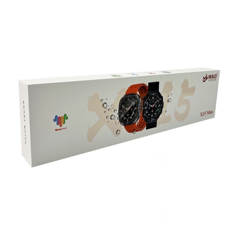 Смарт-годинник W&O X15 Max 38mm. 330 mAh. Amoled+IP67 Black