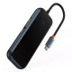 USB-хаб Baseus AcmeJoy 5-Port Type-C HUB Adapter（Type-C to USB3.0*2+USB2.0*1+Type-C PD&Data *1+RJ45*1）Dark Gray