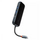 USB-хаб Baseus AcmeJoy 5-Port Type-C HUB Adapter（Type-C to USB3.0*2+USB2.0*1+Type-C PD&Data *1+RJ45*1）Dark Gray