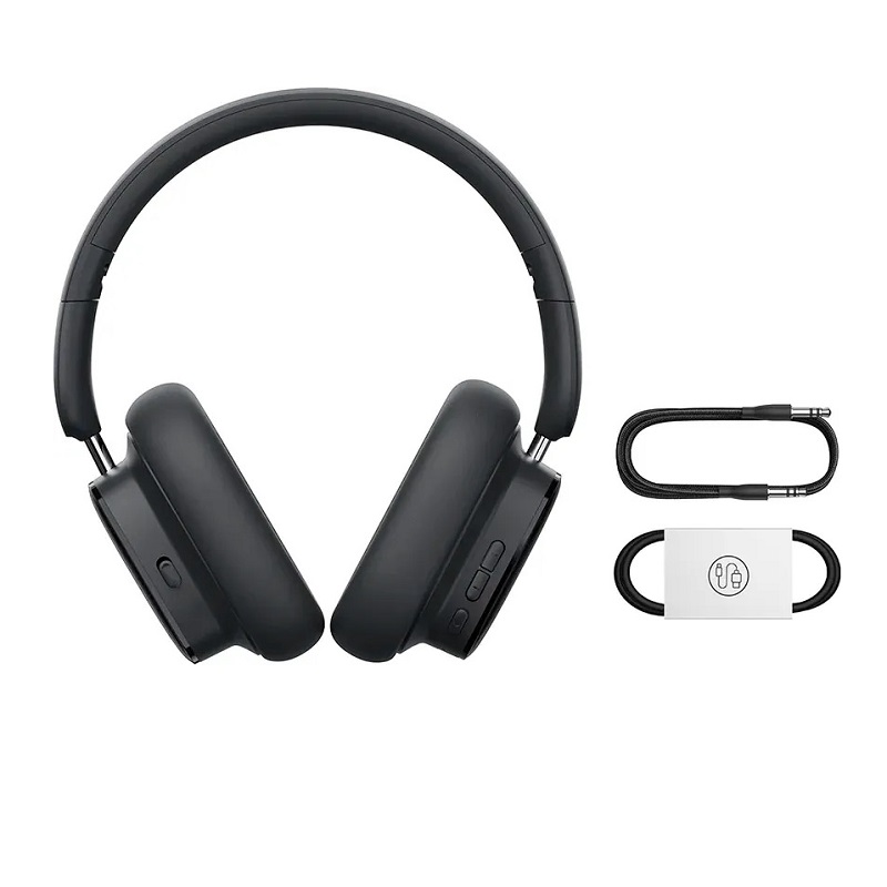 Бездротові накладні навушники Baseus Bowie H1i Noise-Cancellation Wireless Headphones Cluster Black