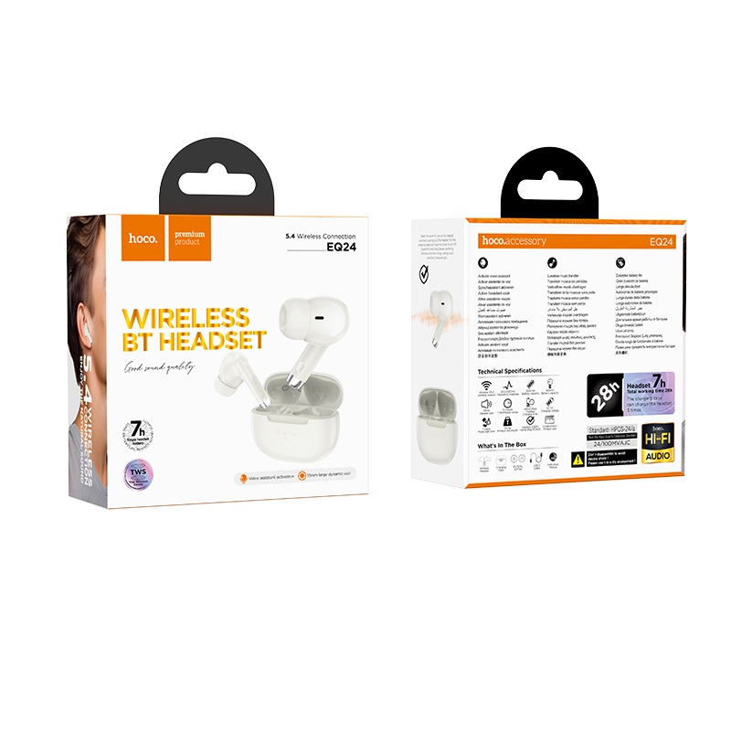 Бездротові навушники HOCO EQ24 Estrella wireless BT headset Monet Gold