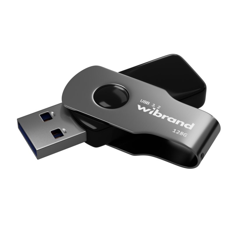 Wibrand USB 3.2 Gen1 Lizard 128GB Black Flash Drive