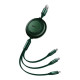 Cable Baseus Bright Mirror 2 Series Retractable 3-in-1 Fast Charging Data Cable USB to M+L+C 3.5A 1.1m Green