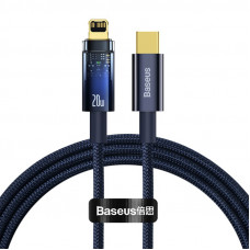 Кабель Baseus Explorer Series Auto Power-Off Fast Charging Data Cable Type-C to IP 20W 1m Blue