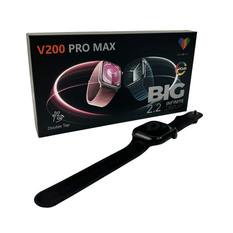 Смарт-годинник BIG V200 Pro Max 44mm. 220 mAh IP65 Black