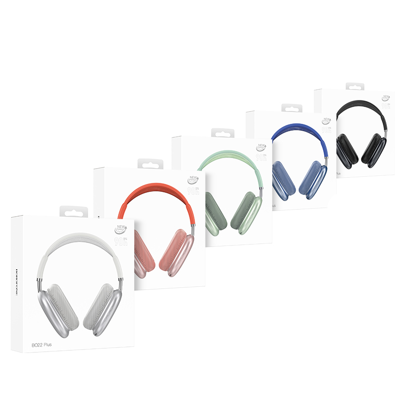 Бездротові накладні навушники BOROFONE BO22 Plus Elegant BT headphones Deep Space Gray