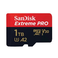 SanDisk Extreme Pro A2 1TB Class 10 V30 microSDXC (UHS-1 U3) Memory Card (R200MB/s,W140MB/s) (adapter)