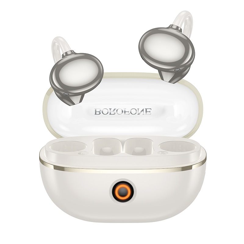 Бездротові навушники BOROFONE FQ5 Spirit clip-on true wireless BT headset Milky white