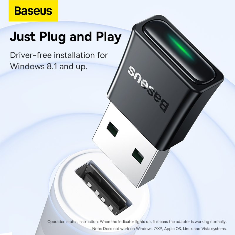 Адаптер Bluetooth Baseus BA07 Wireless Adapter Black