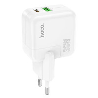 HOCO C111A Lucky dual-port PD30W+QC3.0 charger White