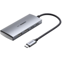 USB-хаб UGREEN CM480 USB-C to 2× USB 3.2+2×USB-C Adapter 10G (UGR-30758)