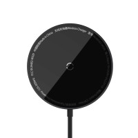 Бездротовий зарядний пристрій Baseus Simple Mini3 Magnetic Wireless Charger 15W Black