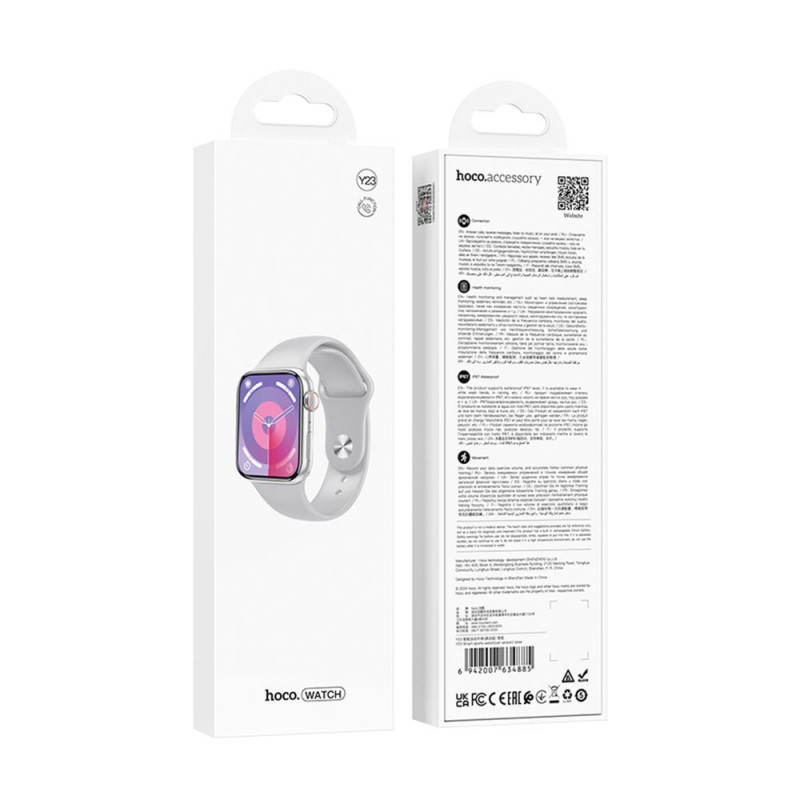 Смарт-годинник HOCO Y23 51mm. 300 mAh. IP67 Smart sports watch(call version) Silver