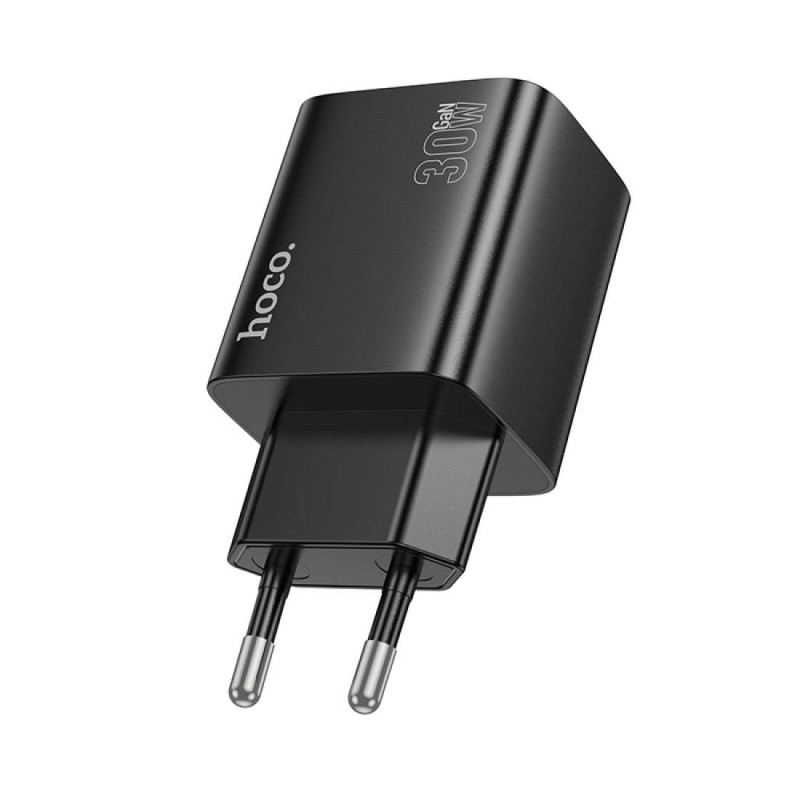 Мережевий зарядний пристрій HOCO N56 Fundador four-port PD30W(2C2A) charger(EU) Black