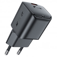 Мережевий зарядний пристрій ACEFAST A73 mini PD20W GaN USB-C charger Black