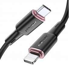 Кабель ACEFAST C2-01 Type-C to iP 3A, 20W, 1.2m silicone, zinc connectors, Black
