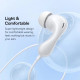 Навушники Baseus Encok HZ20 Wired Earphones Moon White