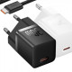 Мережевий зарядний пристрій з кабелем Baseus GaN5 Fast Charger(mini) 1C 30W EU Cluster Black(with: Baseus Dynamic 3 Series Fast Charging Data Cable