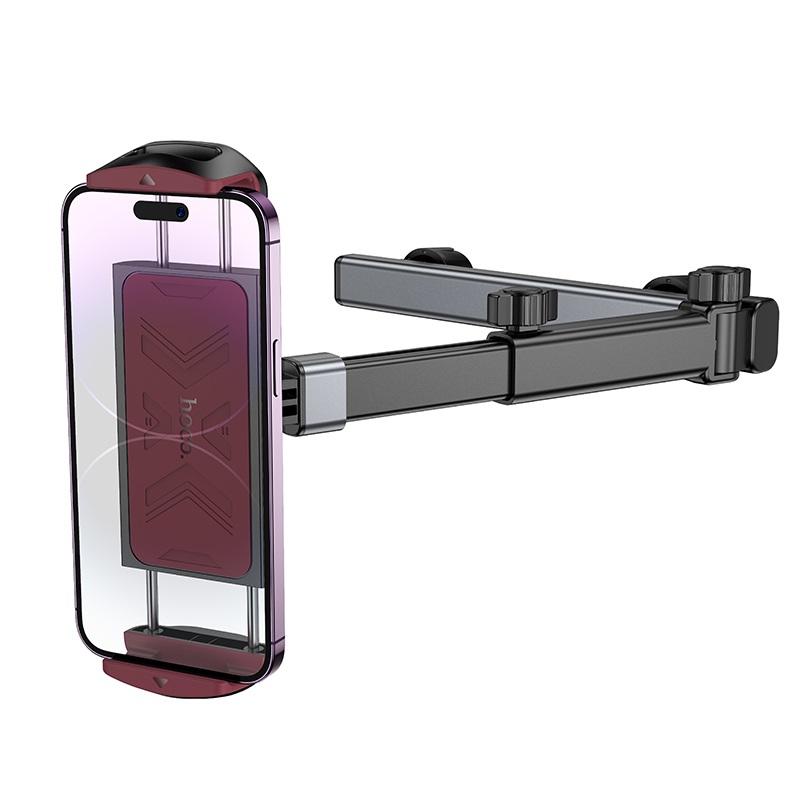 Автотримач для телефона HOCO H69 Gamble telescopic tablet car holder (rear pillow) Black and Red