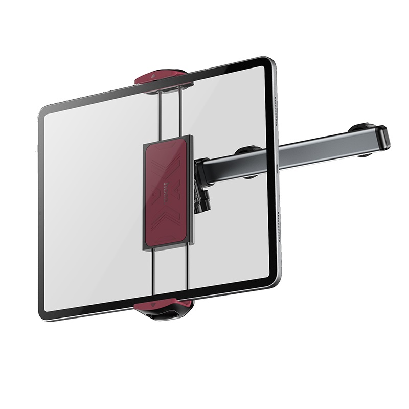 Автотримач для телефона HOCO H69 Gamble telescopic tablet car holder (rear pillow) Black and Red