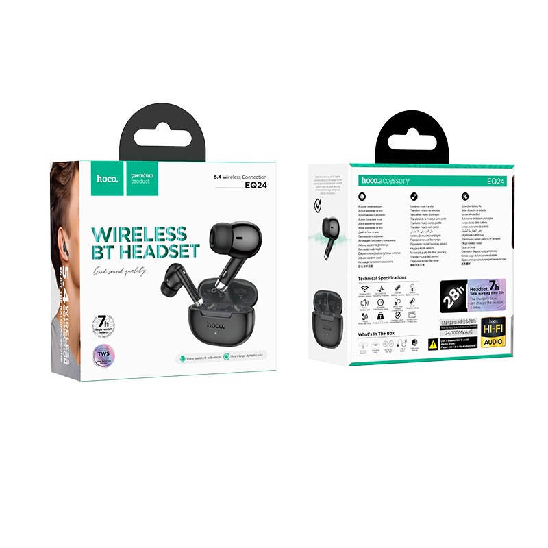 HOCO EQ24 Estrella wireless BT headset Midnight Black