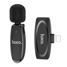 Бездротова мікрофонна система HOCO L15 iP Crystal lavalier wireless digital microphone Black