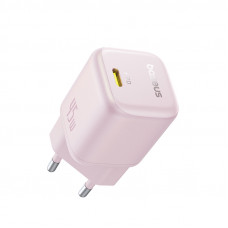Мережевий зарядний пристрій Baseus PicoGo GaN Fast Charger 1C 45W EU Baby Pink