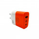 Мережевий зарядний пристрій WUW-C215 65W Charger 2 USB C + USB A white orange