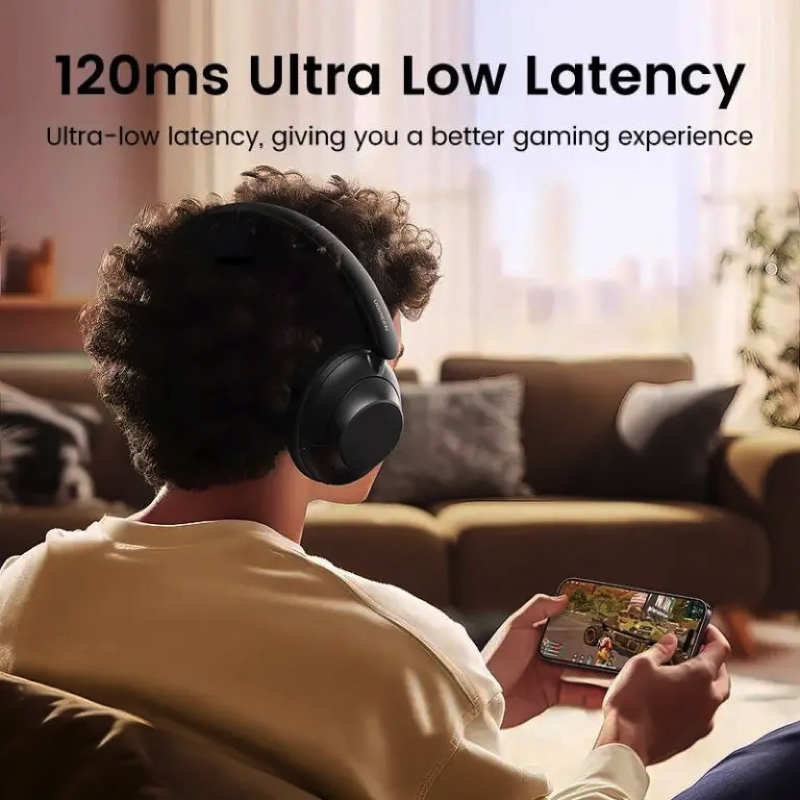 Бездротові накладні навушники UGREEN HP202 HiTune Max5 Hybrid Active Noise-Cancelling Headphones Black(UGR-25255)
