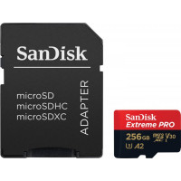 SanDisk Extreme Pro A2 256Gb Class 10 V30 microSDXC (UHS-1 U3) Memory Card (R200MB/s,W140MB/s) (adapter)