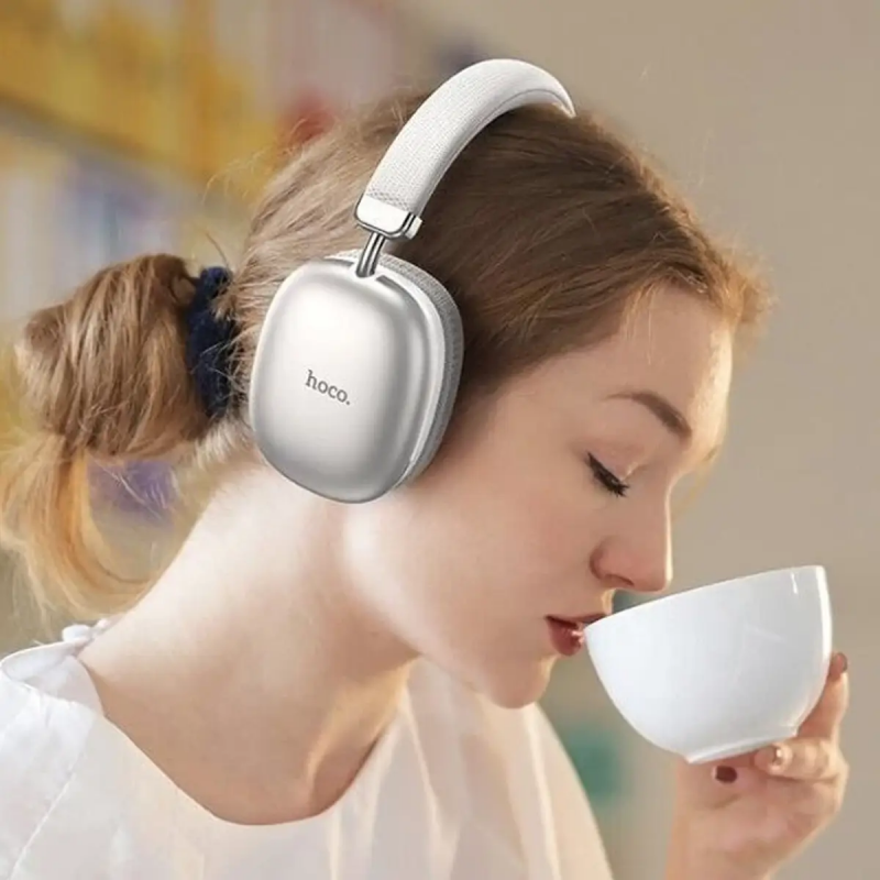 Бездротові накладні навушники HOCO W35 wireless headphones Silver