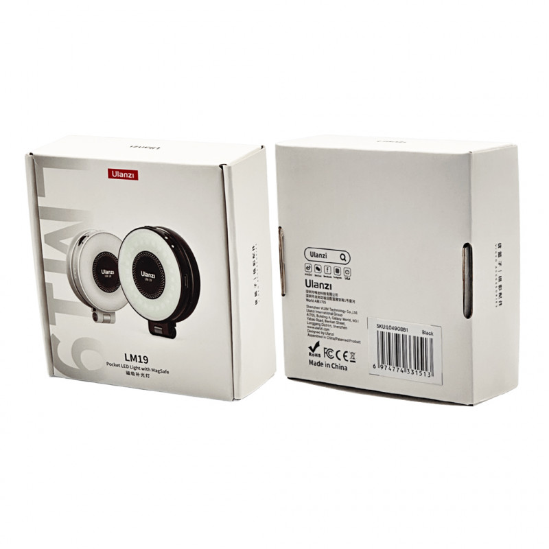 Світло для айфона магнітне Ulanzi  LM19 Magsafe Fill Light Black (L049GBB1 LM19)