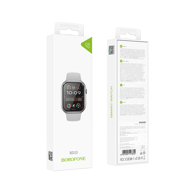 Смарт-годинник BOROFONE BD10 51mm. 270 mAh. IP67 Smart sports watch (call version) Silver