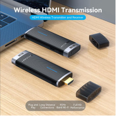 Безпровідний подовжувач Vention Wireless HDMI Transmitter and Receiver Black