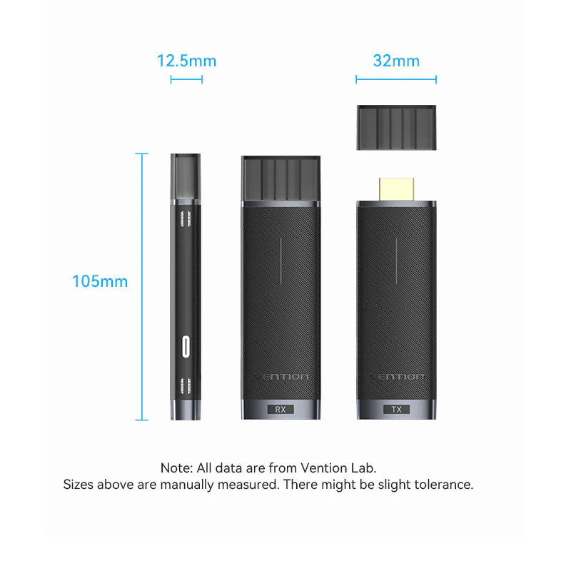 Безпровідний подовжувач Vention Wireless HDMI Transmitter and Receiver Black