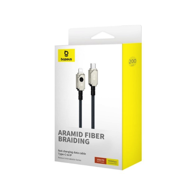 Кабель Baseus Unbreakable Series Fast Charging Data Cable Type-C to iP 20W 2m Stellar White
