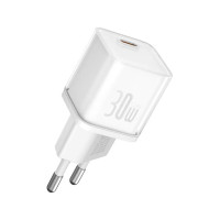 Мережевий зарядний пристрій Baseus  GaN5S Fast Charger 1C 30W EU Moon White