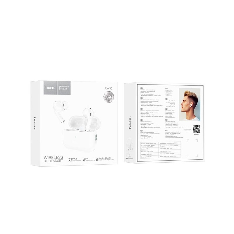 Бездротові навушники HOCO EW56 Generoso true wireless BT headset White