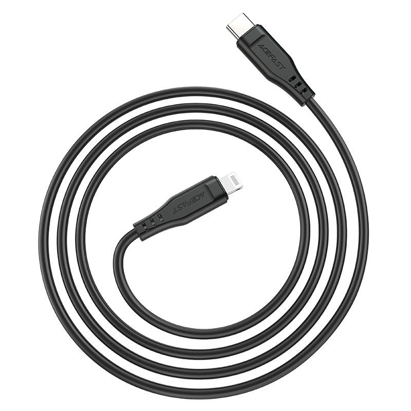 Кабель ACEFAST C3-01 Type-C to iP 3A, 30W, TPE, TPE connectors, Black