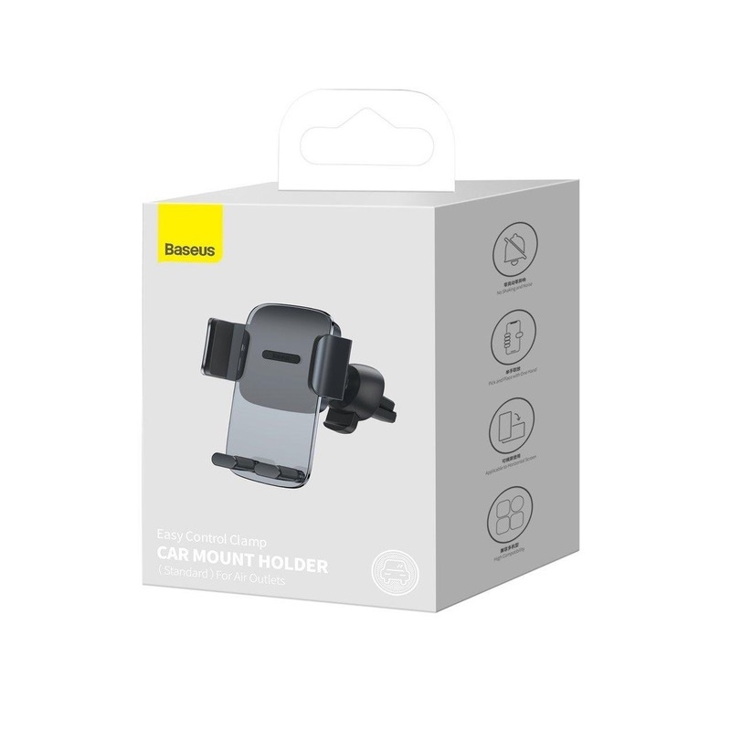 Автотримач для телефона Baseus Easy Control Clamp Car Mount Holder (Air Outlet Version)Black