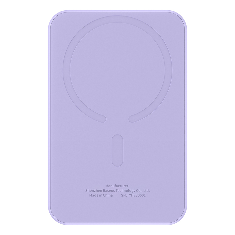 Зовнішній акумулятор Baseus Magnetic Mini Wireless Fast Charge Power Bank 5000mAh 20W Nebula Purple