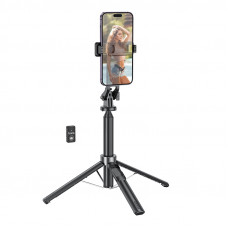 Селфі-монопод HOCO K21 Stream aluminum alloy live broadcast holder Black