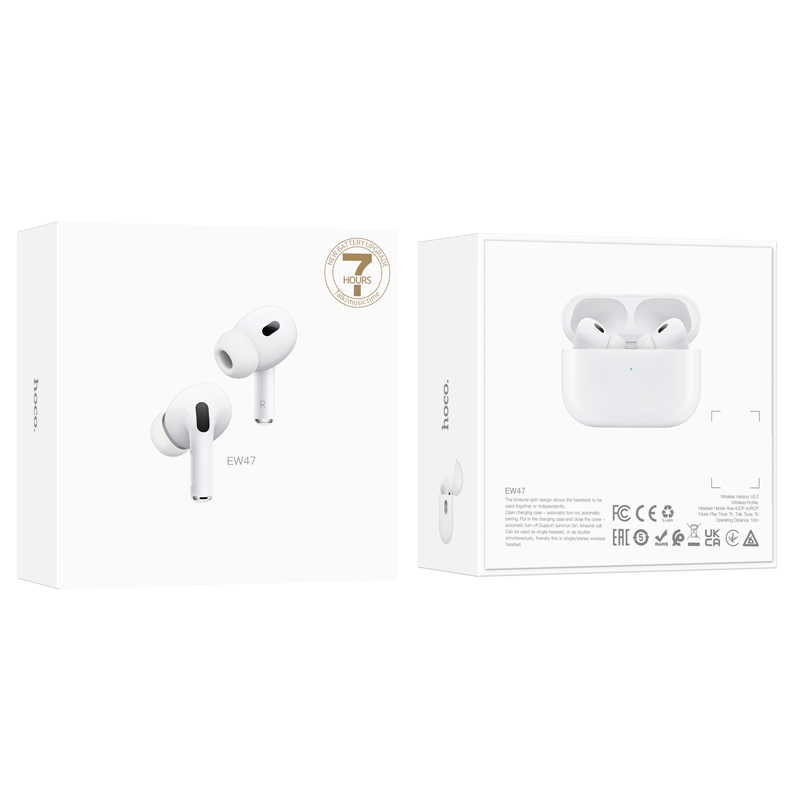 Бездротові навушники HOCO EW47 True wireless stereo headset White