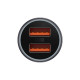 Автомобільний зарядний пристрій Baseus Golden Contactor Max Dual Fast Charger Car Charger U+U 60W Dark Gray