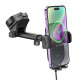 Автотримач для телефона з БЗП HOCO HW5 Journey wireless fast charging car holder(center console) Black