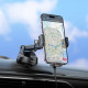 Автотримач для телефона з БЗП HOCO HW5 Journey wireless fast charging car holder(center console) Black