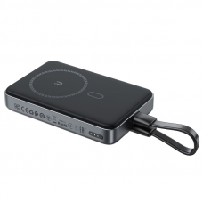 Зовнішній акумулятор ACEFAST M10-10000 PD30W magnetic wireless charging power bank with cable Black
